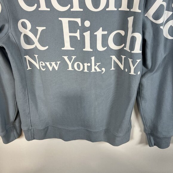 ABERCROMBIE & FITCH Soft AF Logo Crop Hoodie in Light Blue Size‎ Women’s Sz XS - Picture 9 of 9